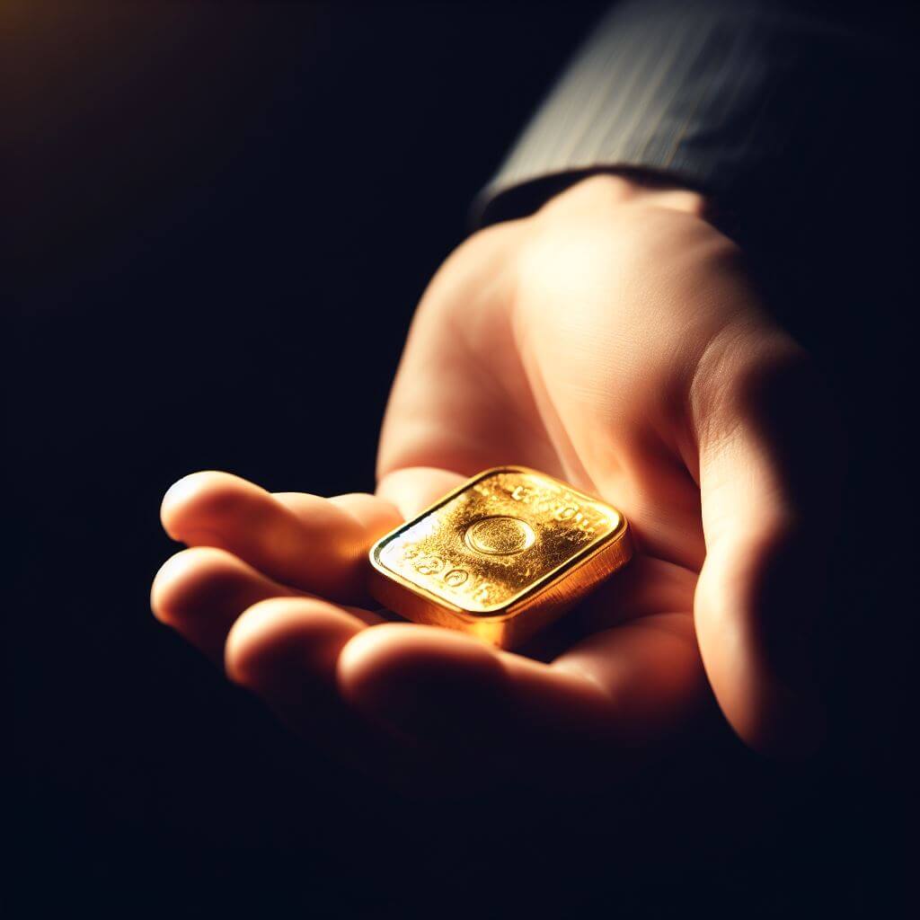 미국 금현물 ETF 사람 손