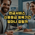 현금서비스 신용등급 회복기간 체크