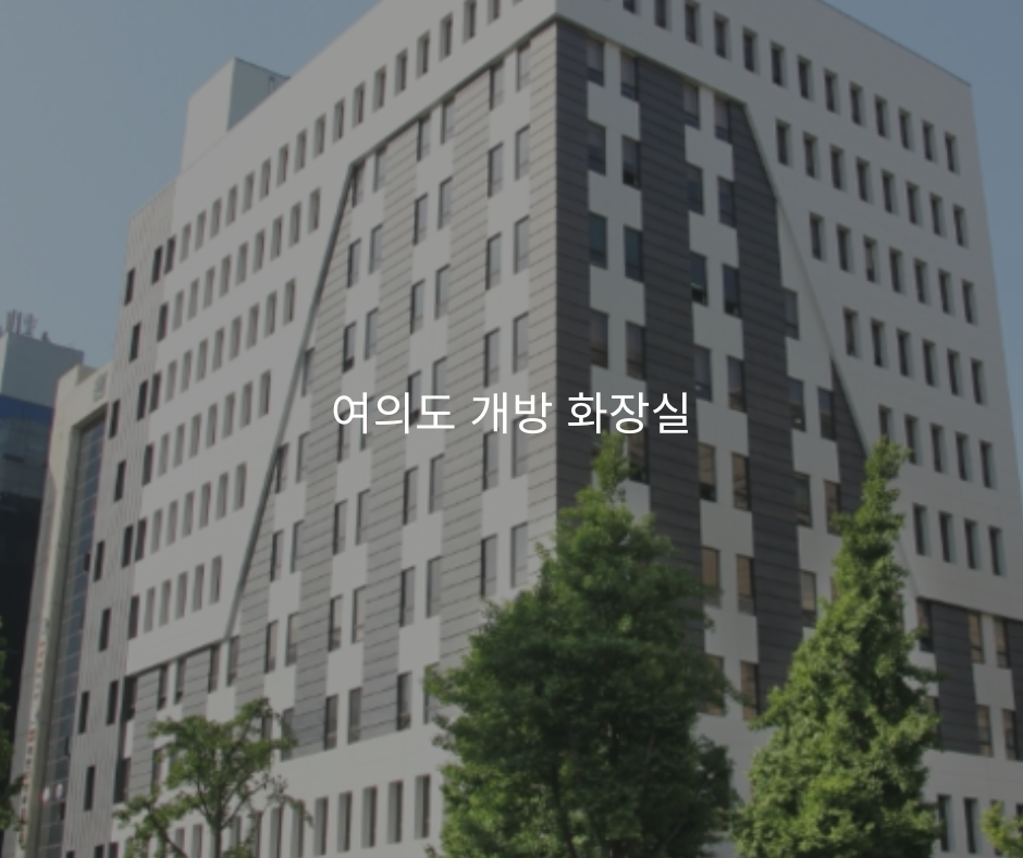 여의도 개방 화장실 추천