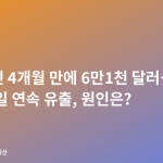 비트코인 4개월 만에 6만1천 달러…ETF 13거래일 연속 유출, 원인은?