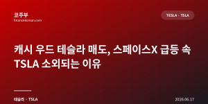 캐시 우드 테슬라 매도, 스페이스X 급등 속 TSLA 소외되는 이유