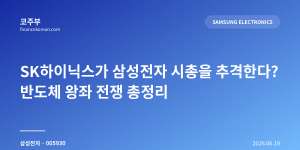 SK하이닉스가 삼성전자 시총을 추격한다? 반도체 왕좌 전쟁 총정리