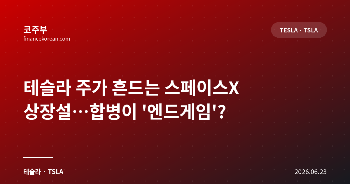 테슬라 주가 흔드는 스페이스X 상장설…합병이 '엔드게임'?