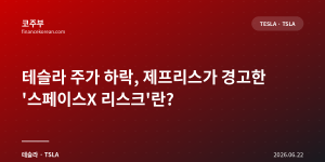 테슬라 주가 하락, 제프리스가 경고한 '스페이스X 리스크'란?