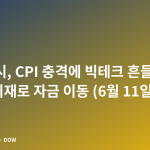 미국 증시, CPI 충격에 빅테크 흔들리고 필수소비재로 자금 이동 (6월 11일)