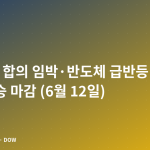 미·이란 합의 임박·반도체 급반등…미국 증시 상승 마감 (6월 12일)
