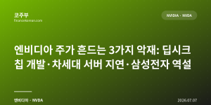 엔비디아 주가 흔드는 3가지 악재: 딥시크 칩 개발·차세대 서버 지연·삼성전자 역설