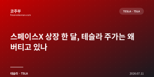 스페이스X 상장 한 달, 테슬라 주가는 왜 버티고 있나