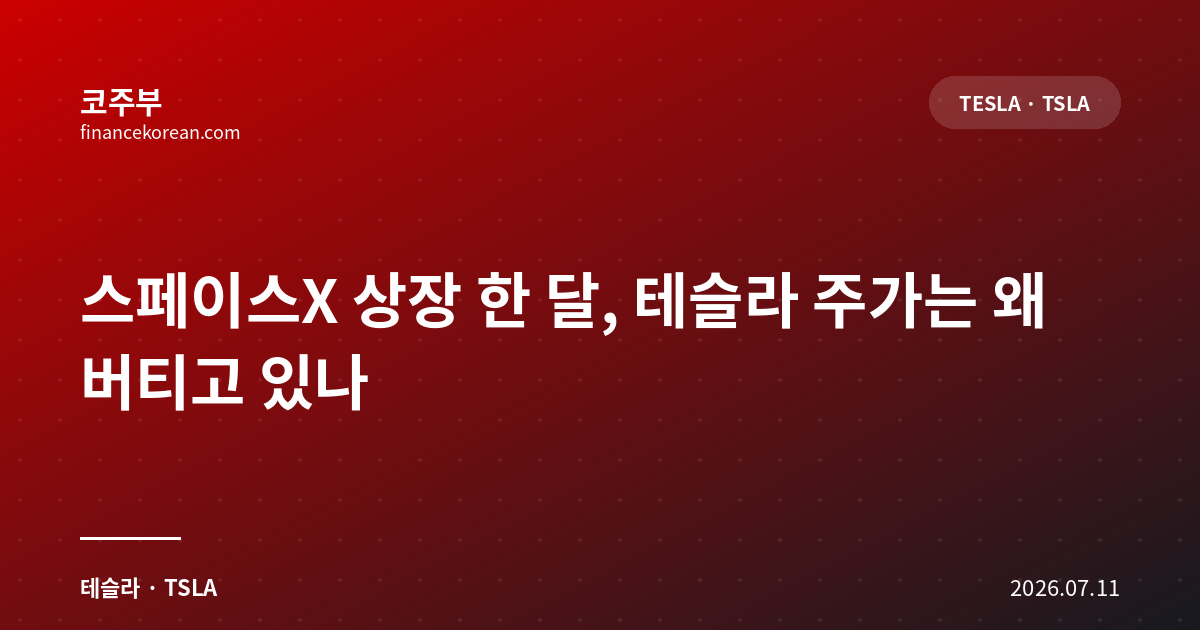 스페이스X 상장 한 달, 테슬라 주가는 왜 버티고 있나
