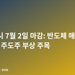 미국 증시 7월 2일 마감: 반도체 매도세에 하락, 새 주도주 부상 주목